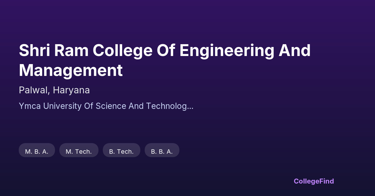 shri ram college of engineering and management