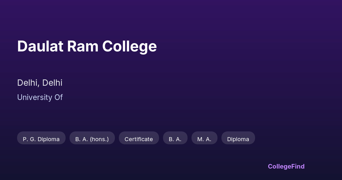 daulat ram college
