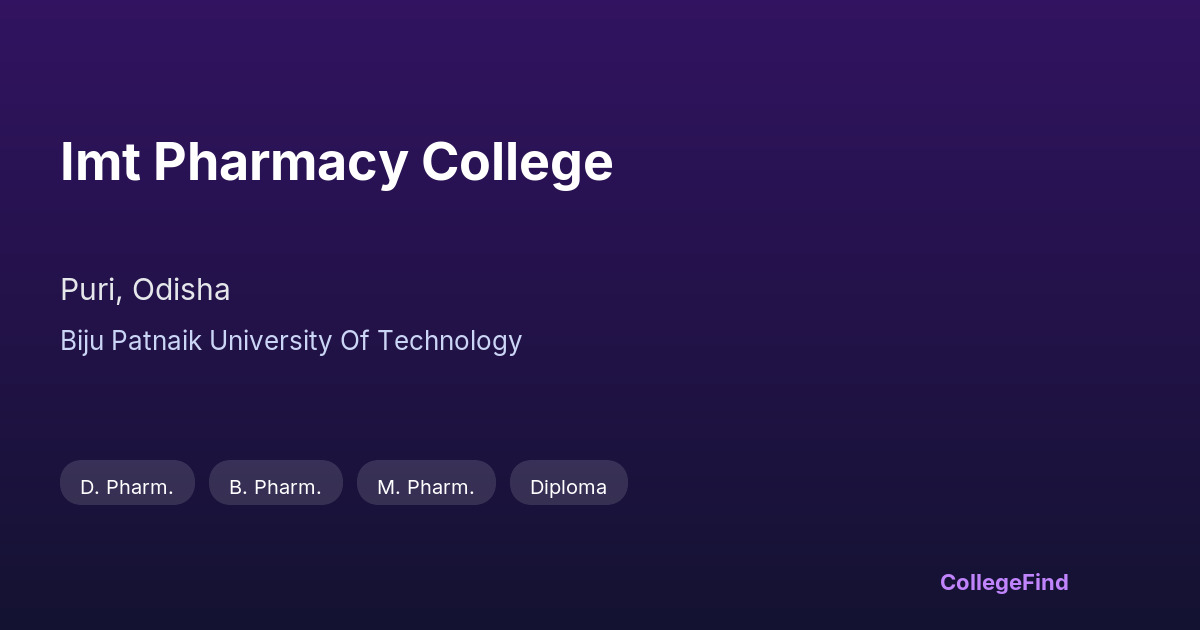 imt pharmacy college