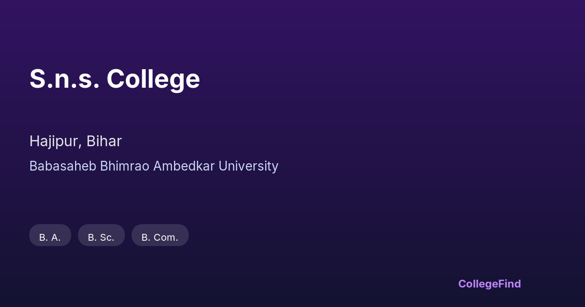 s.n.s. college