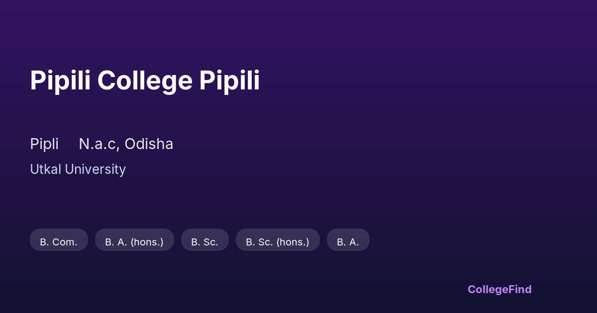 pipili college pipili