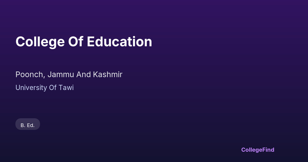 college of education