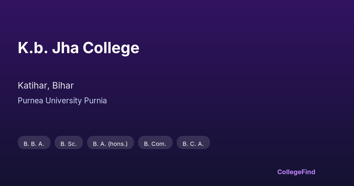 k.b. jha college