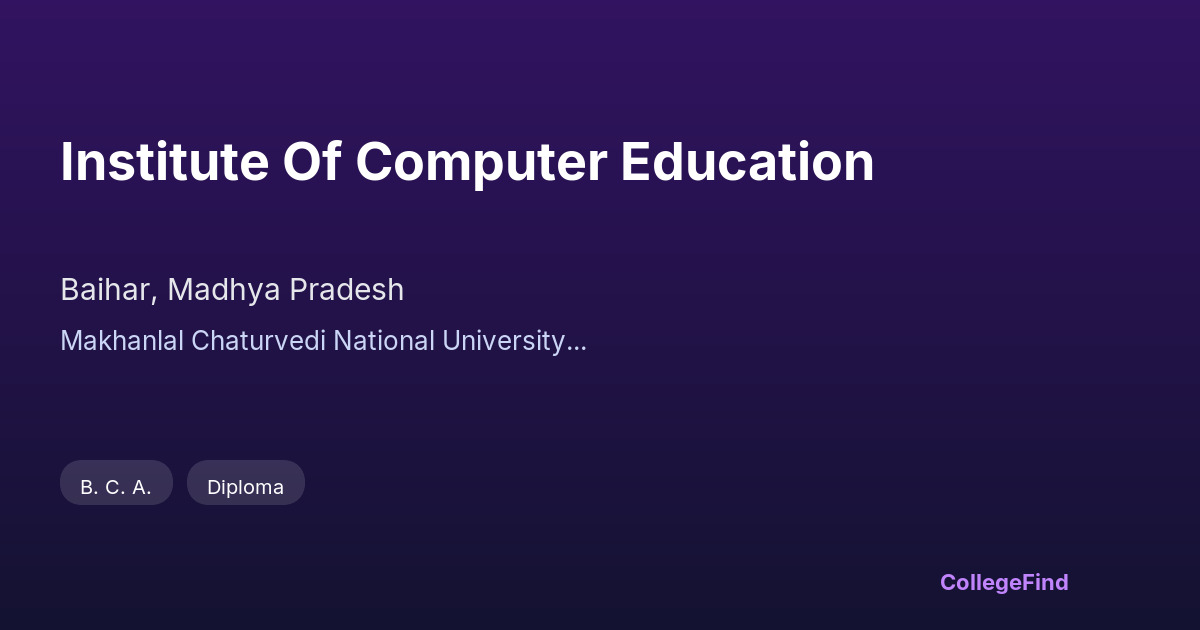 institute of computer education