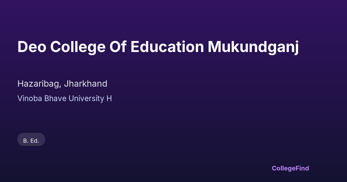 deo college of education mukundganj
