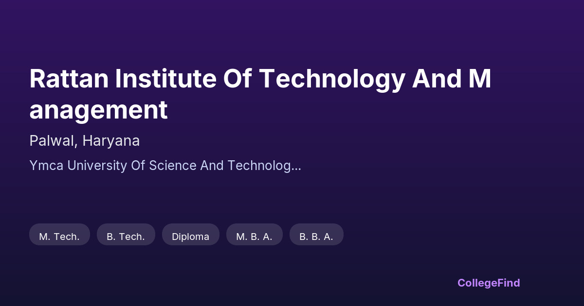 rattan institute of technology and management