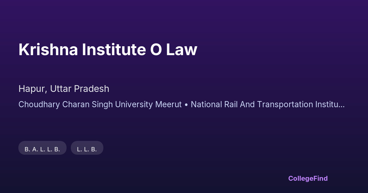 krishna institute o law