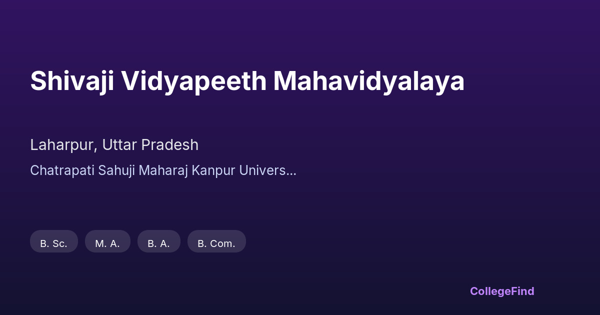 shivaji vidyapeeth mahavidyalaya