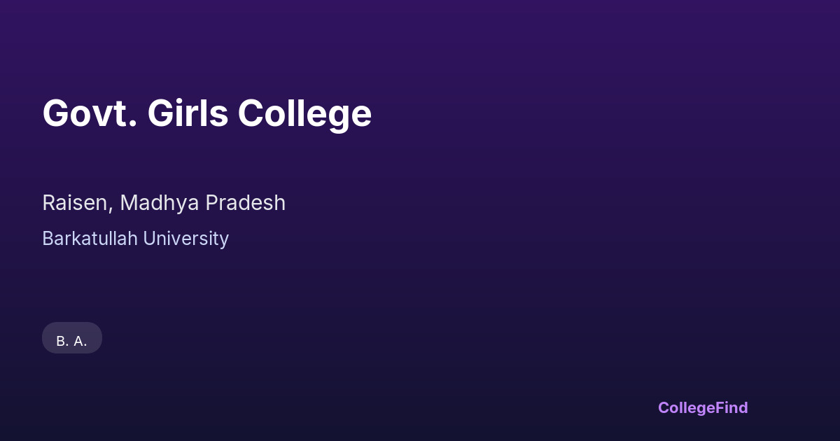 govt. girls college