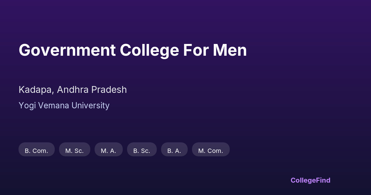 government college for men