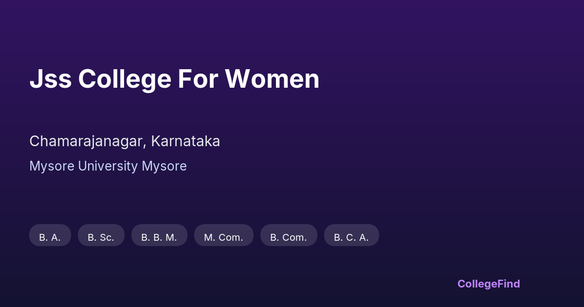 jss college for women