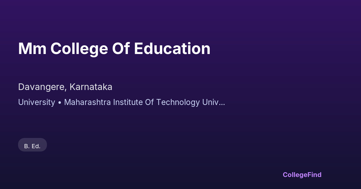 mm college of education