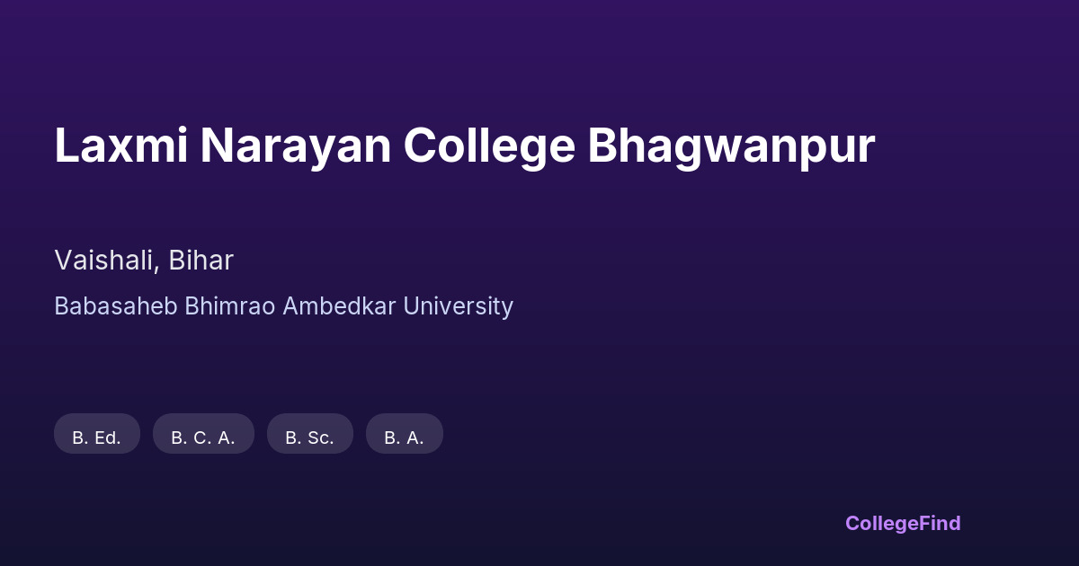 laxmi narayan college bhagwanpur