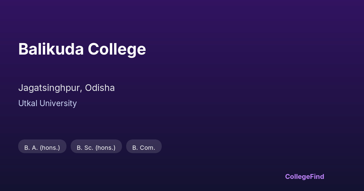balikuda college