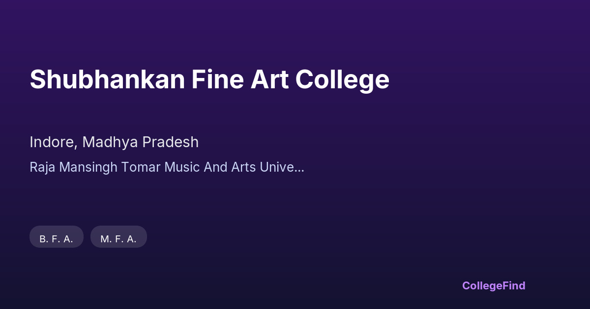 shubhankan fine art college