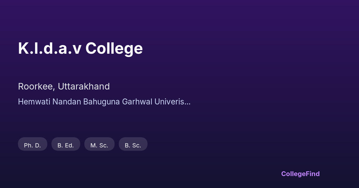 k.l.d.a.v college