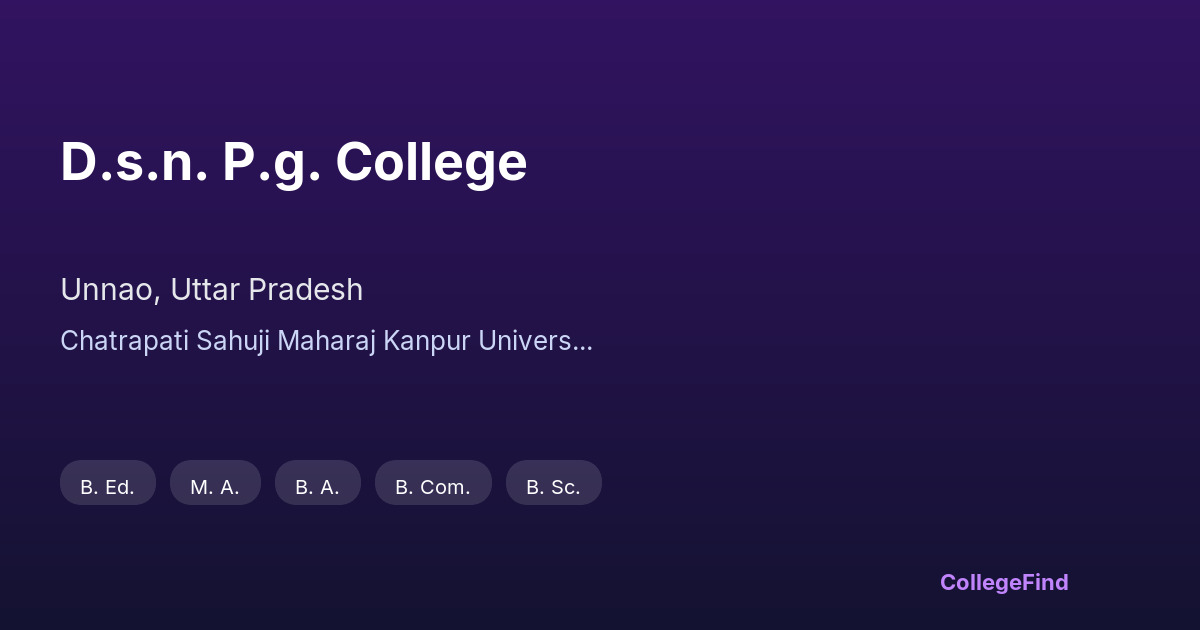 d.s.n. p.g. college