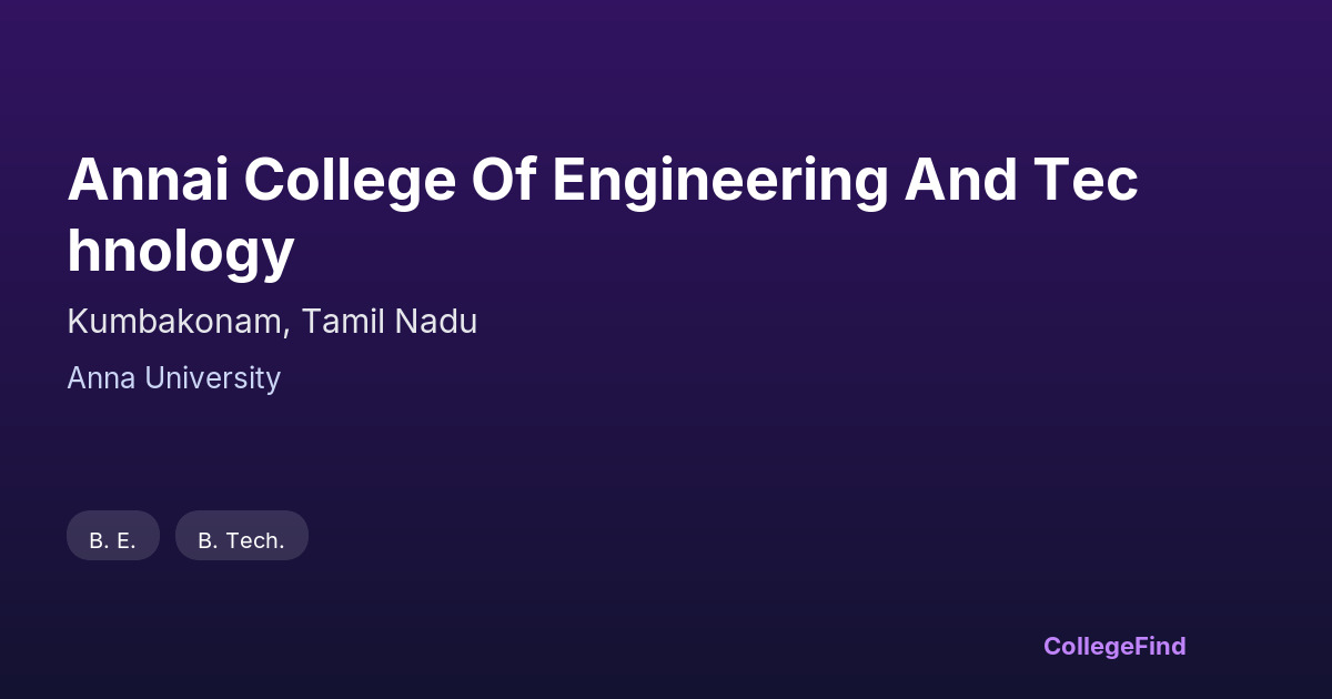 annai college of engineering and technology