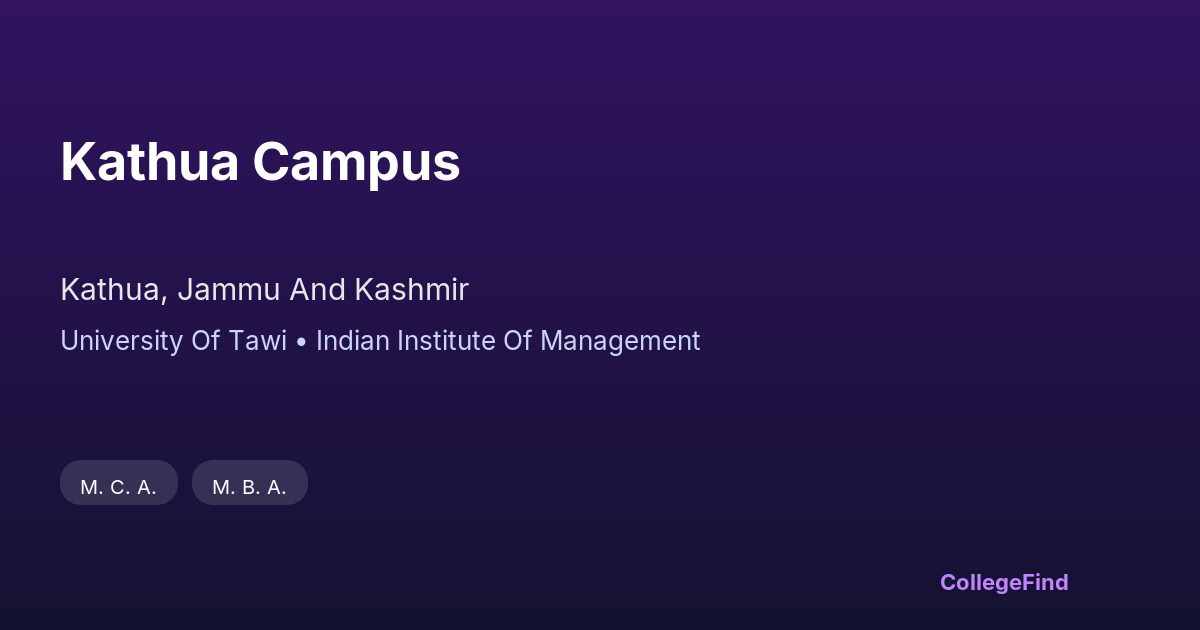 kathua campus