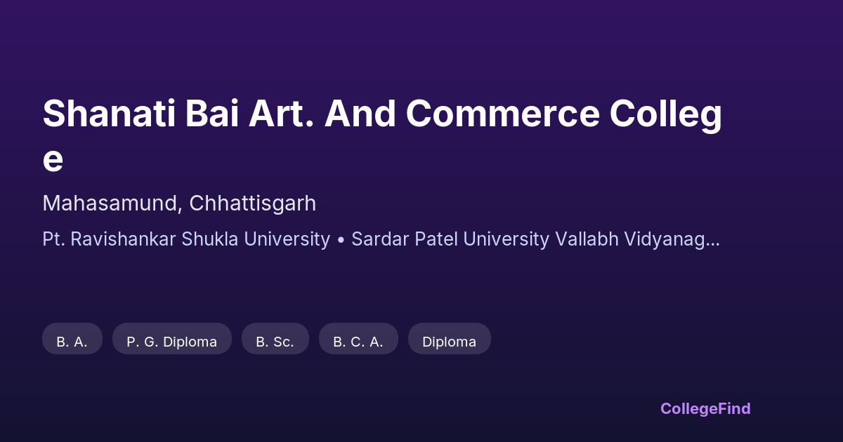 shanati bai art. and commerce college