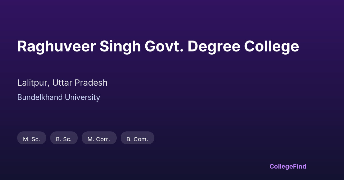 raghuveer singh govt. degree college