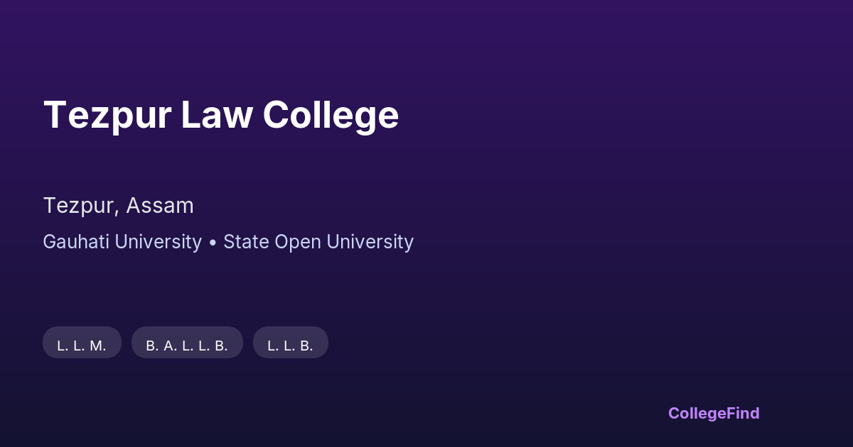 tezpur law college