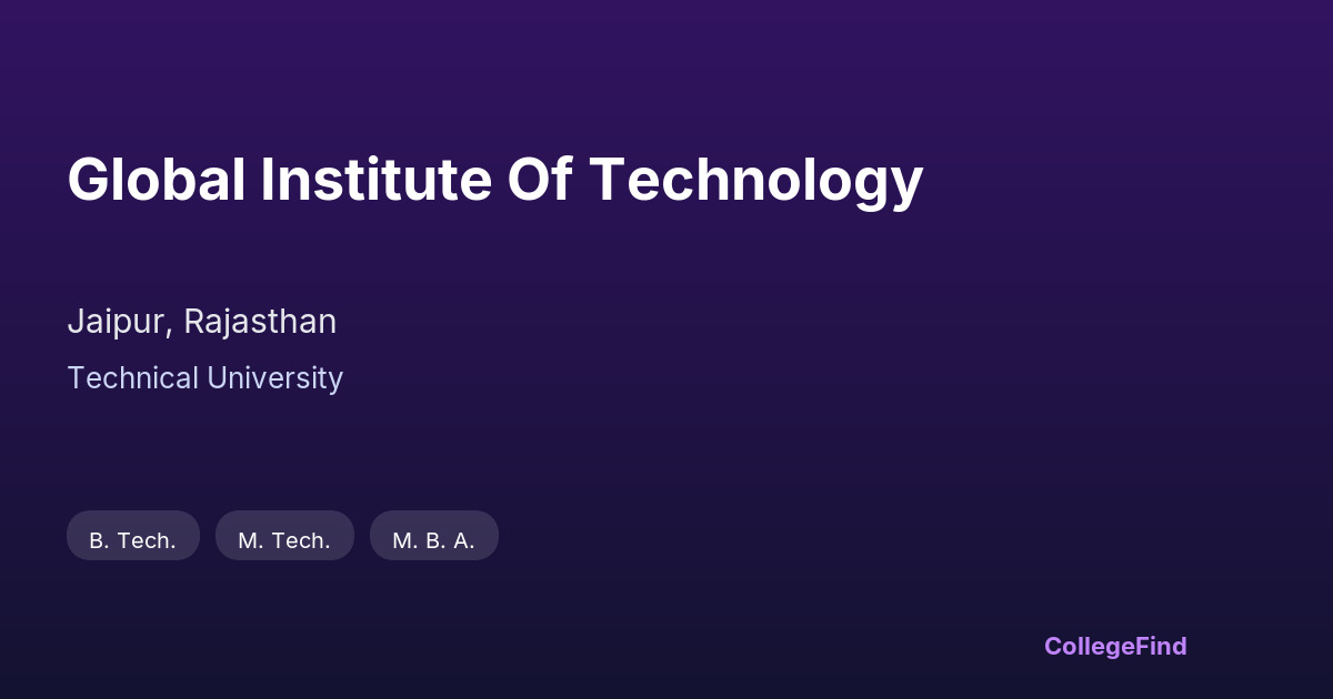 global institute of technology