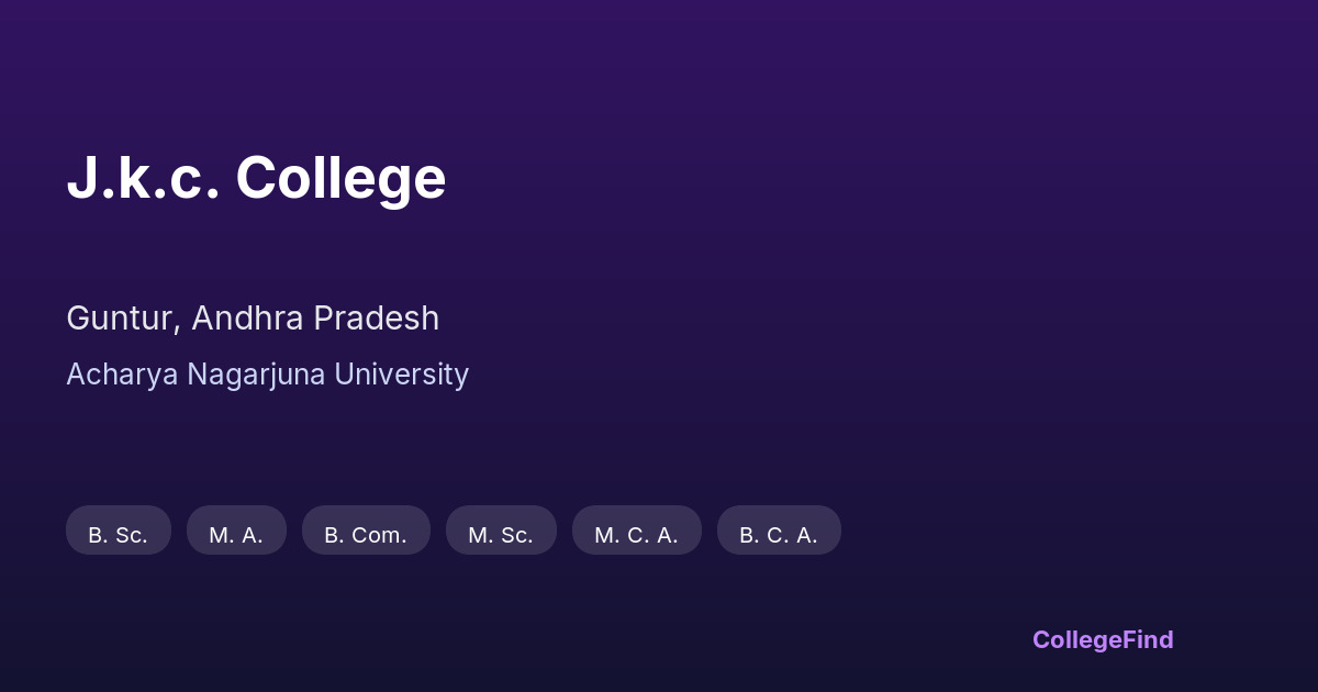 j.k.c. college
