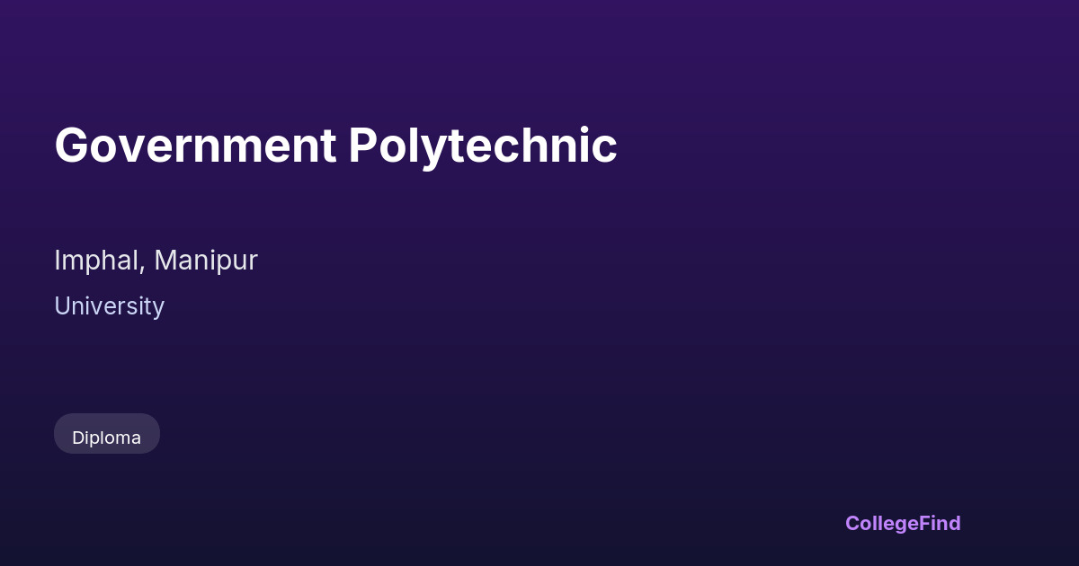 government polytechnic