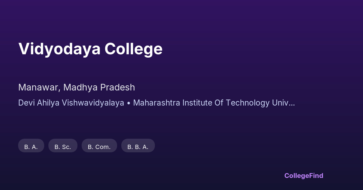 vidyodaya college