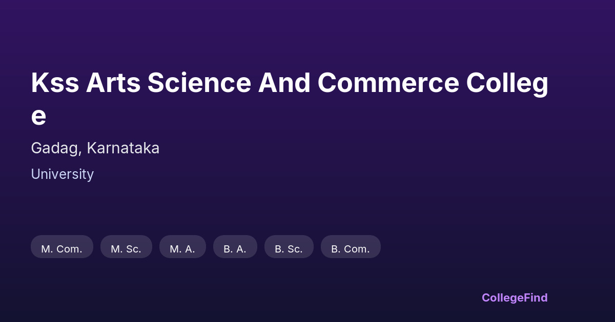 kss arts science and commerce college