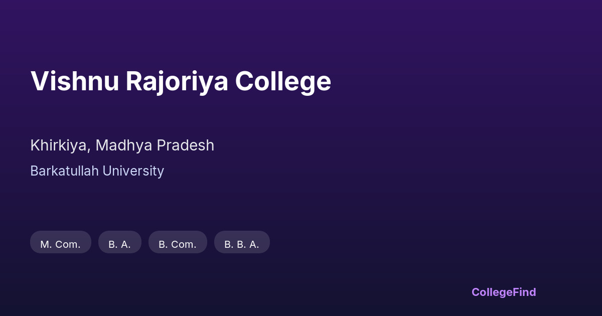 vishnu rajoriya college