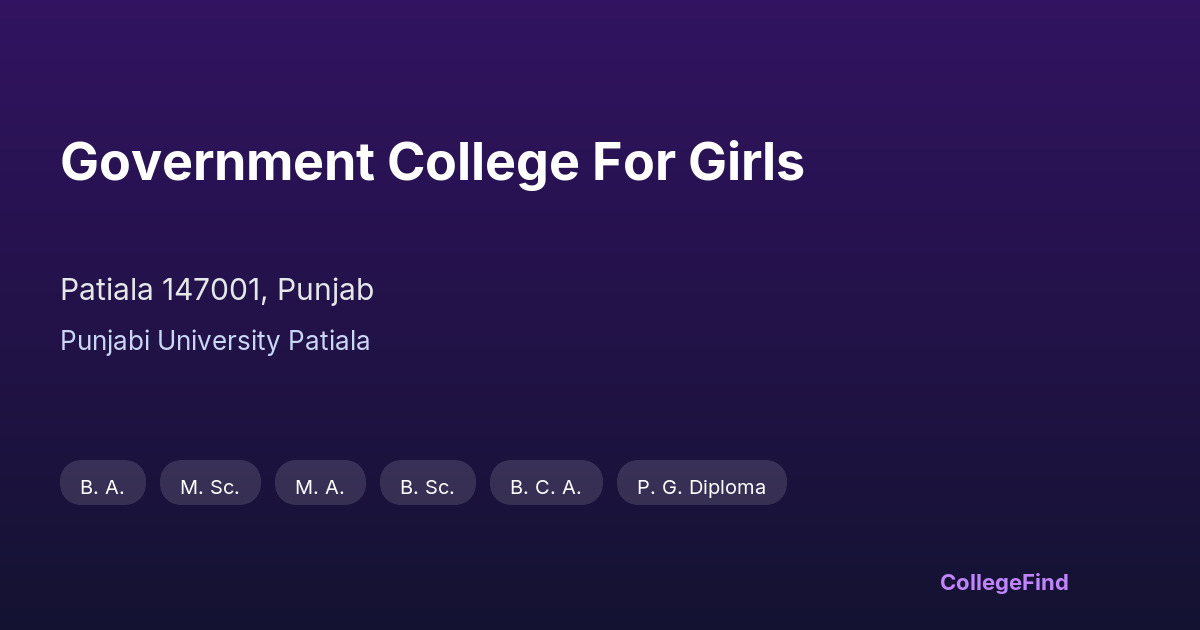 government college for girls