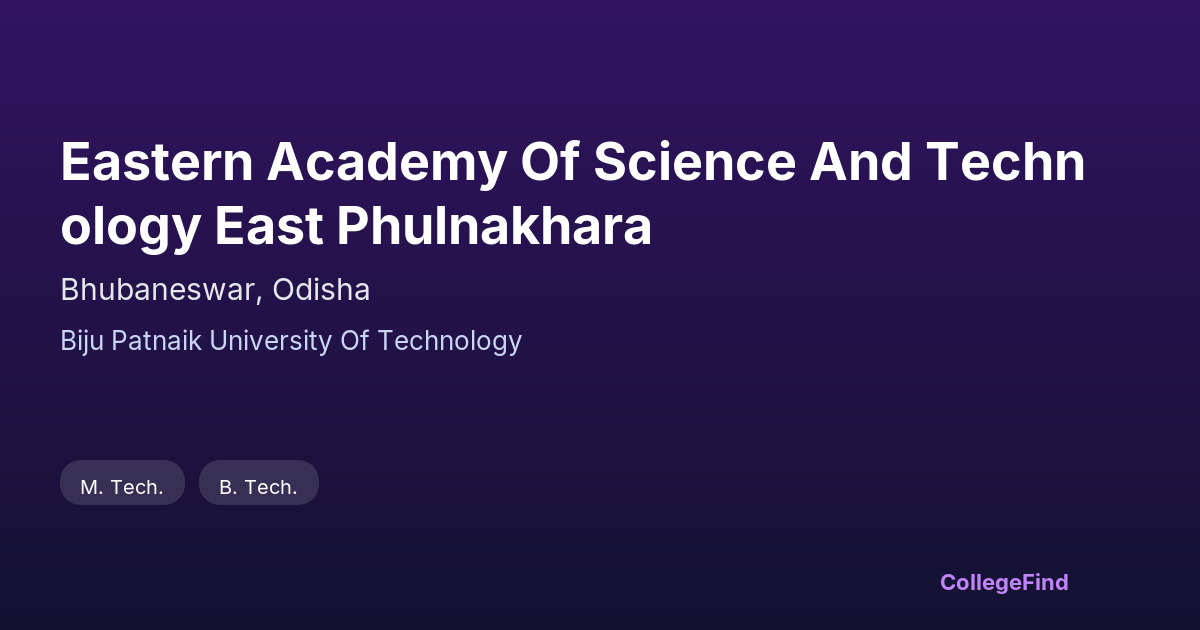eastern academy of science and technology east phulnakhara
