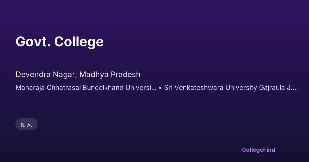 govt. college