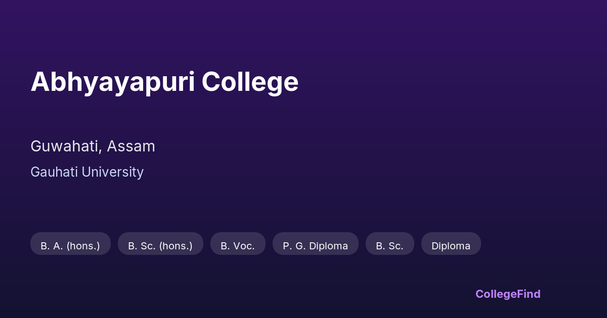 abhyayapuri college