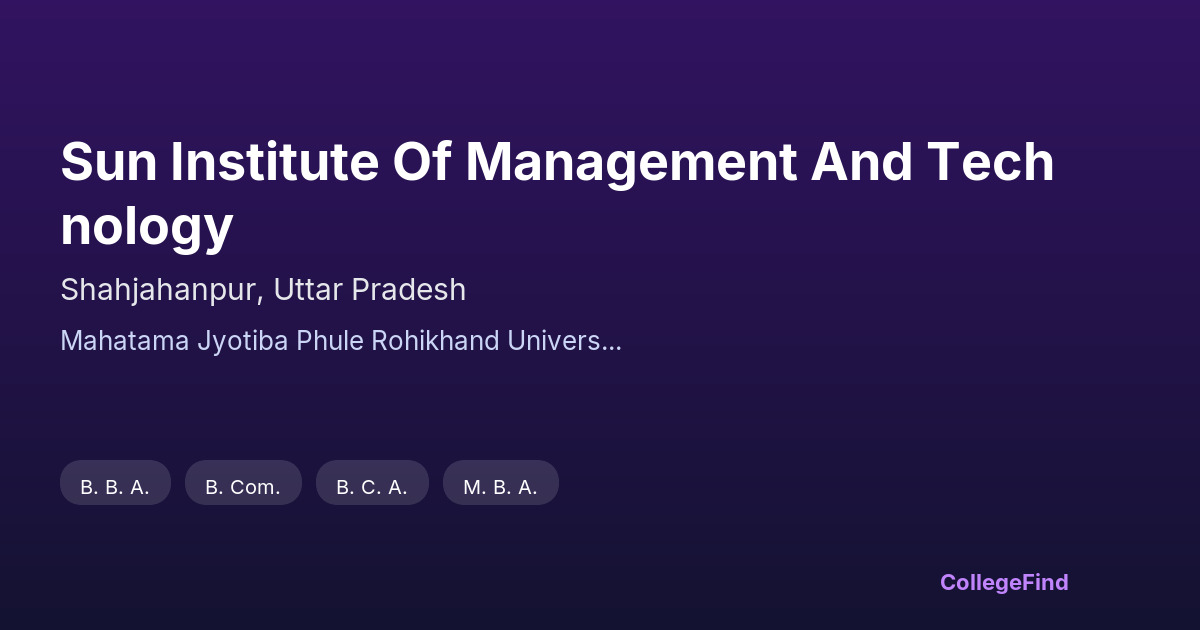 sun institute of management and technology