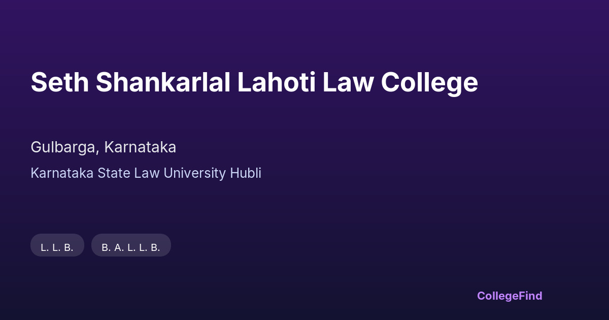 seth shankarlal lahoti law college
