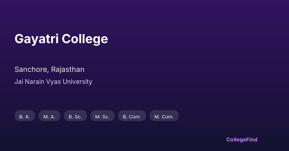 gayatri college
