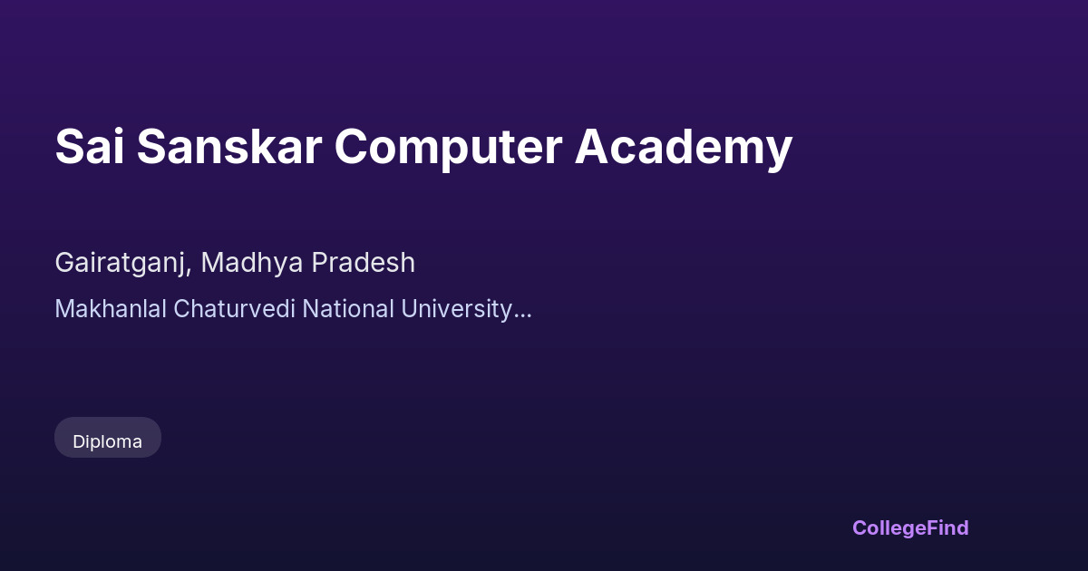 sai sanskar computer academy