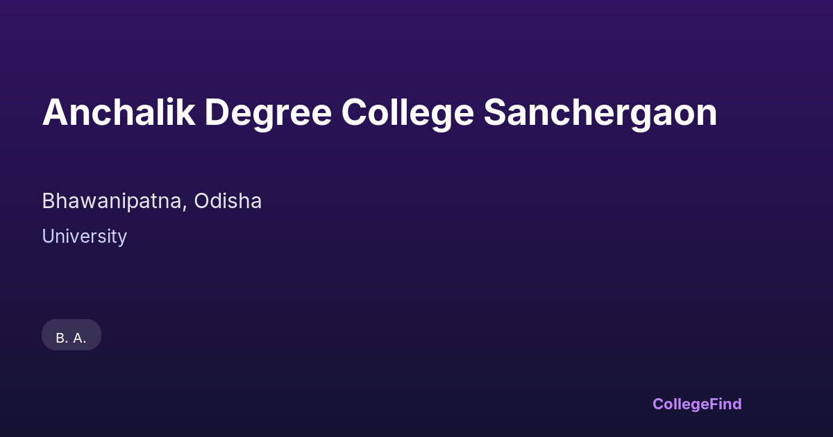 anchalik degree college sanchergaon