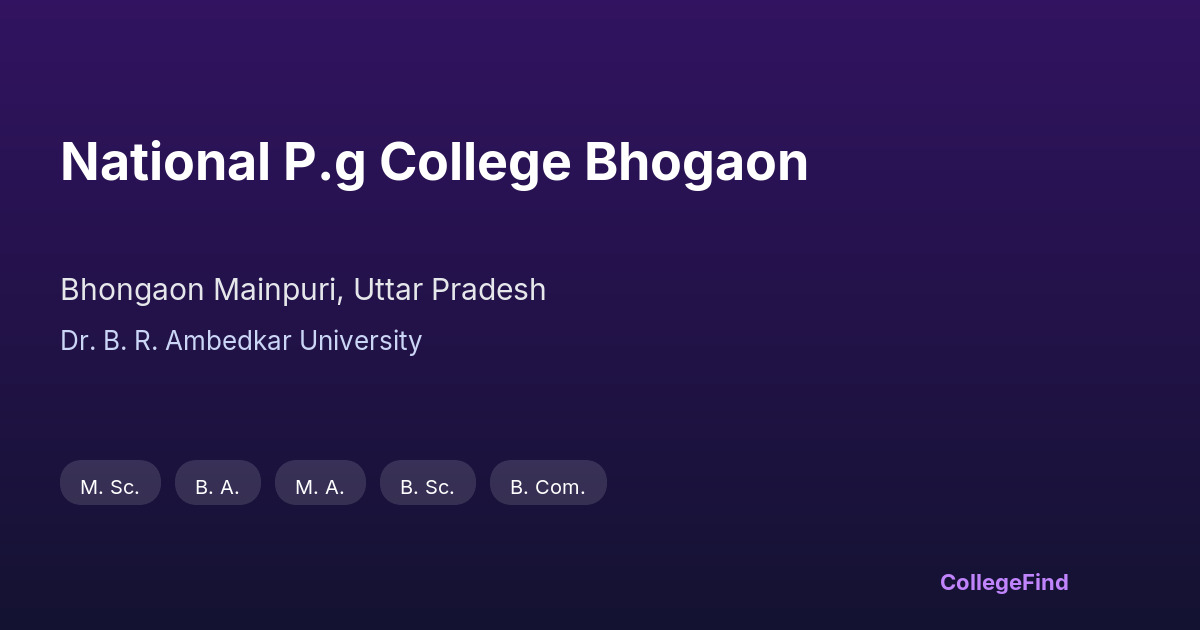 national p.g college bhogaon