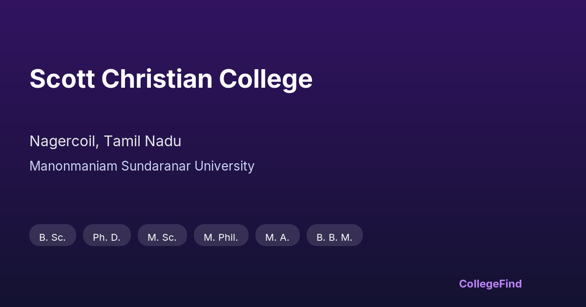 scott christian college