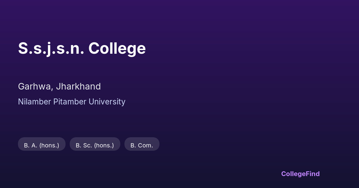 s.s.j.s.n. college
