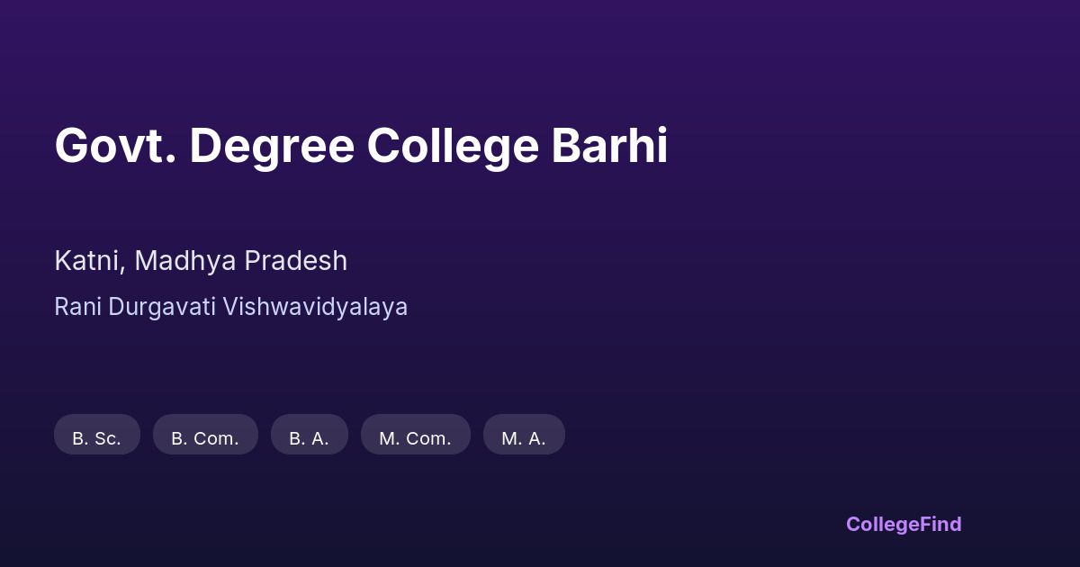 govt. degree college barhi