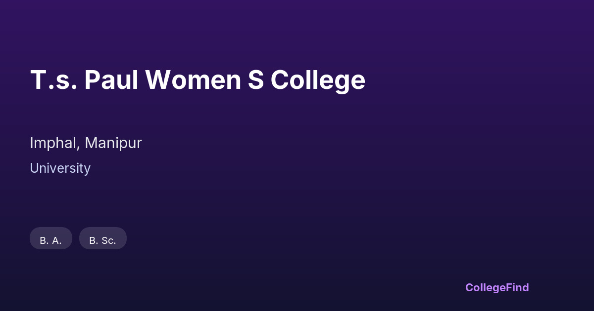 t.s. paul women s college