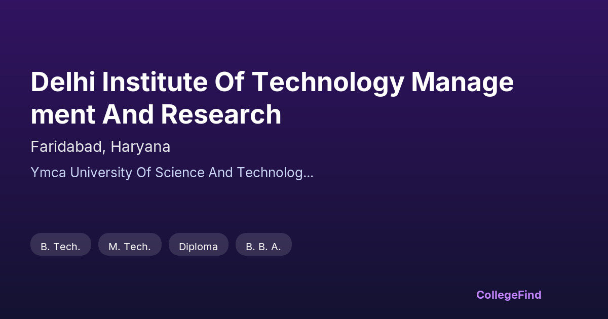 delhi institute of technology management and research