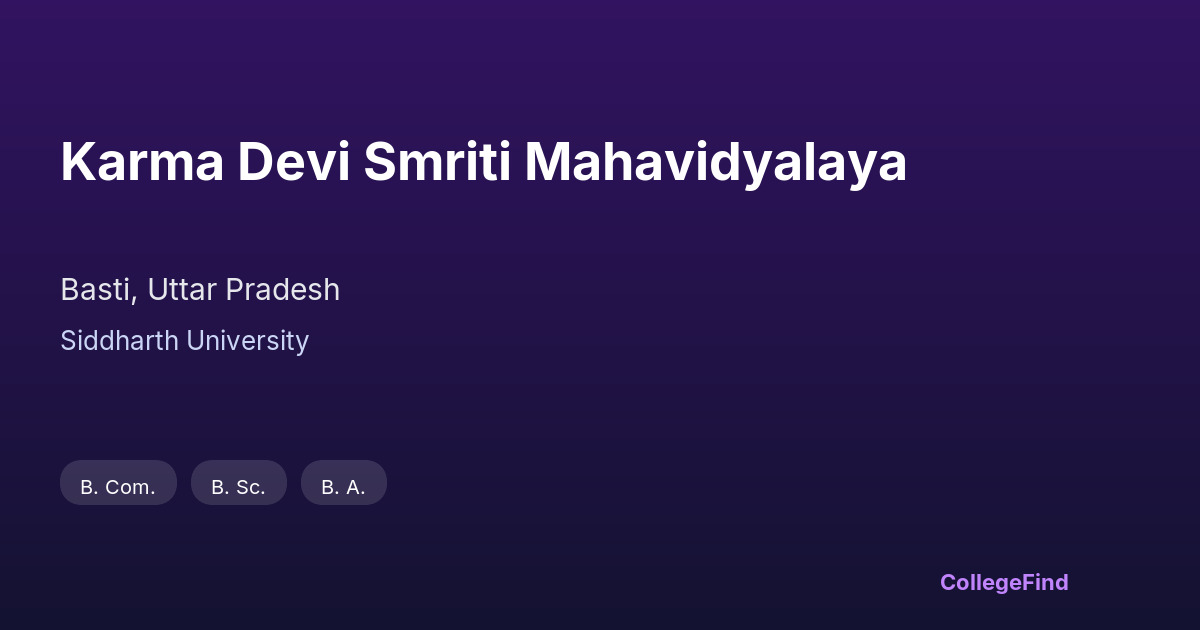 karma devi smriti mahavidyalaya