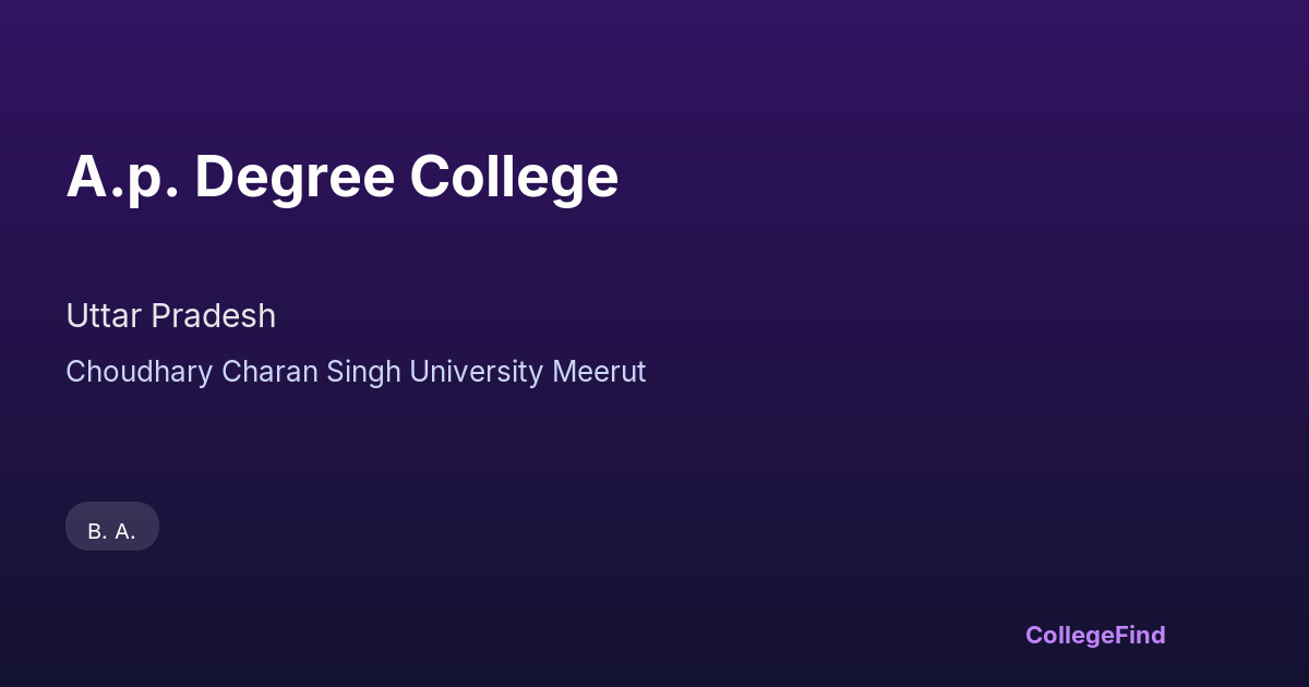 a.p. degree college