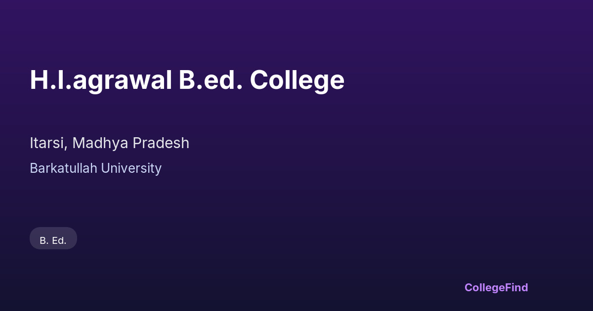 h.l.agrawal b.ed. college